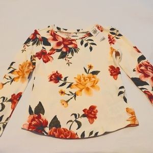 Girls Long sleeve floral shirt